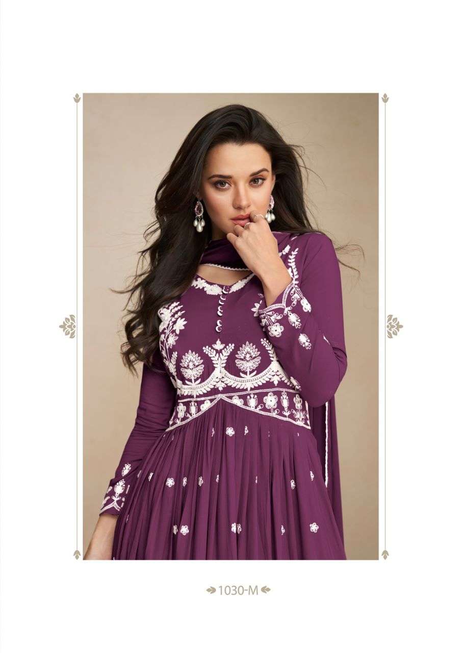 LAKHNAVI VOL 5 DARK COLOR HEAVY REYON LAKHNAVI WORK NAYRA CUT KURTI WITH PLAZO AND NAZMIN DUPATTA BY S3FOREVER BRAND 1030 M C